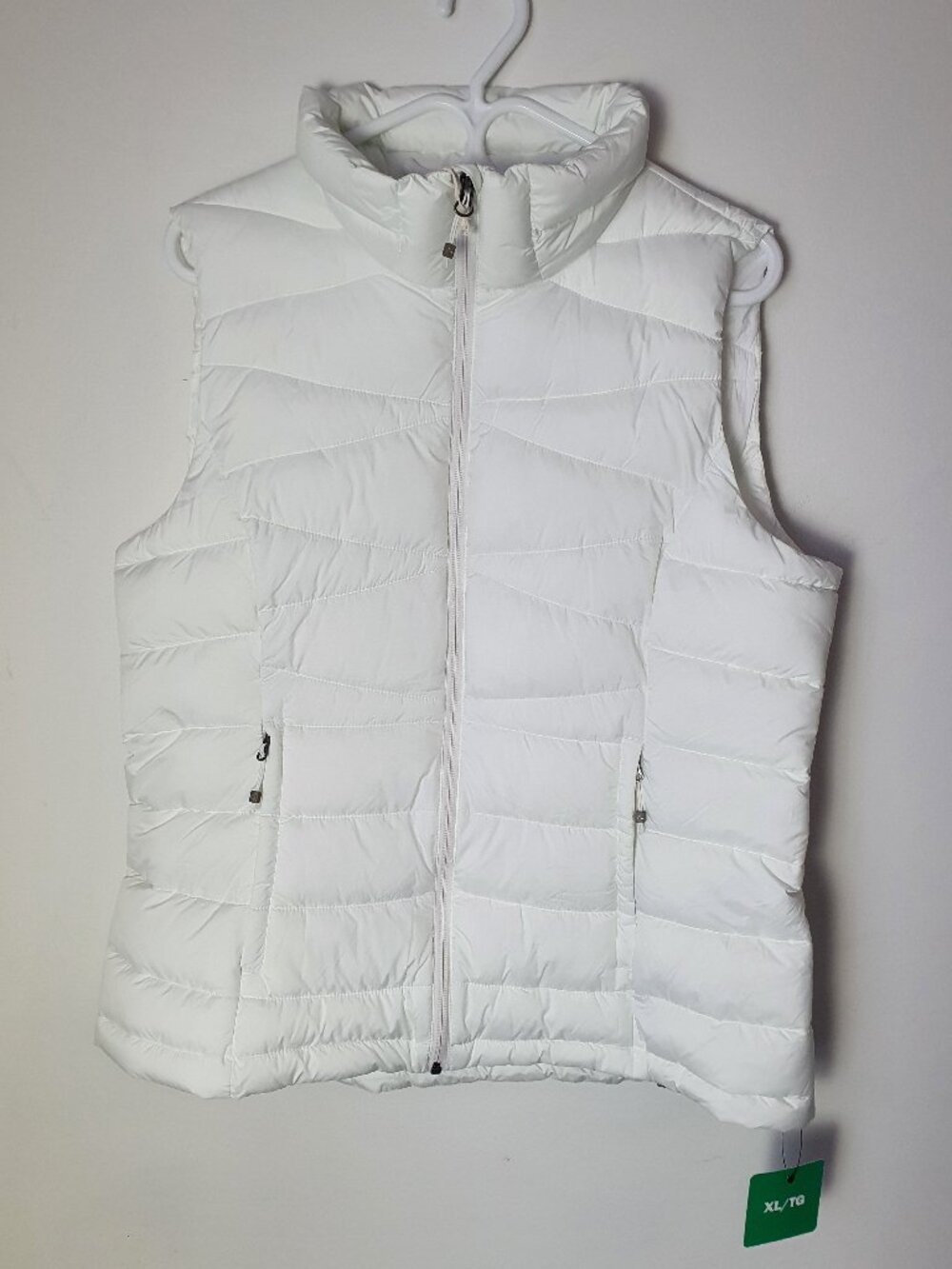 NWT Paradox Women's White Lightweight Packable Puffer Vest - Size XL